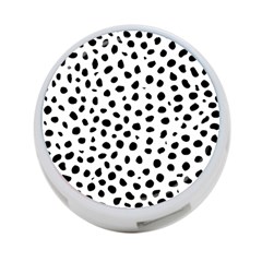 Black And White Seamless Cheetah Spots 4-port Usb Hub (two Sides) by LoolyElzayat