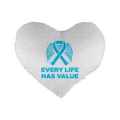 Child Abuse Prevention Support  Standard 16  Premium Heart Shape Cushions by artjunkie