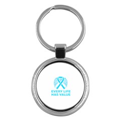 Child Abuse Prevention Support  Key Chain (round) by artjunkie