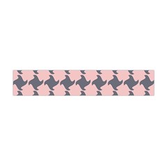 Retro Pink And Grey Pattern Flano Scarf (mini) by MooMoosMumma