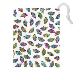 Folding Fan Background Wallpaper Drawstring Pouch (5xl) by HermanTelo