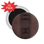 Brown Alligator Leather Skin 2.25  Magnets (10 pack)  Front