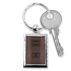 Brown Alligator Leather Skin Key Chain (rectangle) by LoolyElzayat