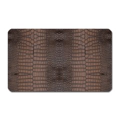 Brown Alligator Leather Skin Magnet (rectangular) by LoolyElzayat