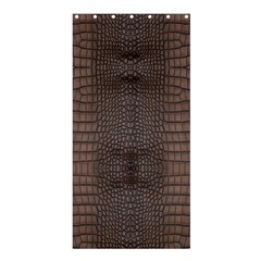 Brown Alligator Leather Skin Shower Curtain 36  X 72  (stall)  by LoolyElzayat