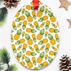 Pineapples Oval Ornament (two Sides) by goljakoff