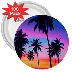 Sunset Palms 3  Buttons (100 Pack)  by goljakoff