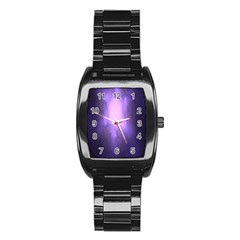 Violet Spark Stainless Steel Barrel Watch by Sparkle