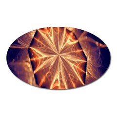 Sun Fractal Oval Magnet by Sparkle