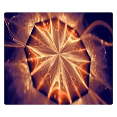 Sun Fractal Double Sided Flano Blanket (small)  by Sparkle