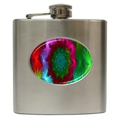 Rainbow Waves Hip Flask (6 Oz) by Sparkle