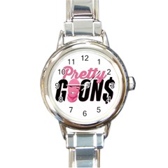 Pretty Goons Pink And Black Logo Watch by Khaliseum