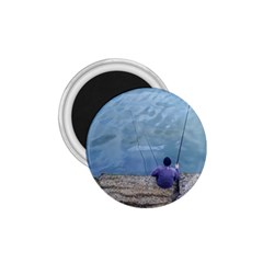 Senior Man Fishing At River, Montevideo, Uruguay001 1 75  Magnets by dflcprintsclothing