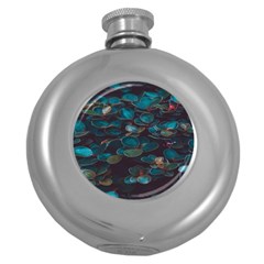 Realeafs Pattern Round Hip Flask (5 Oz) by Sparkle