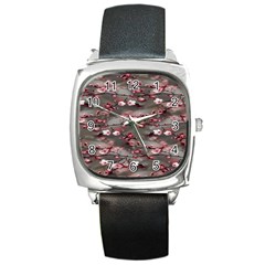 Realflowers Square Metal Watch by Sparkle