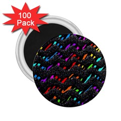 Rainbowwaves 2 25  Magnets (100 Pack)  by Sparkle