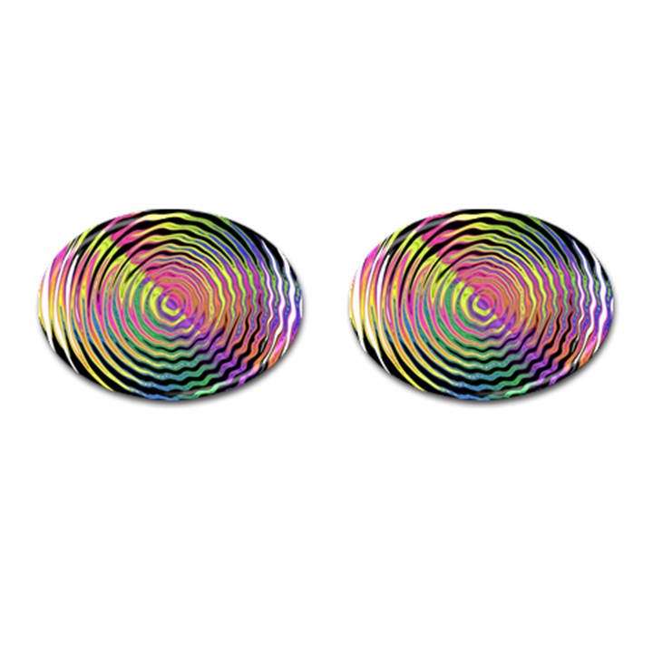 Rainbowwaves Cufflinks (Oval)