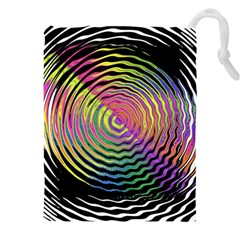 Rainbowwaves Drawstring Pouch (4xl) by Sparkle