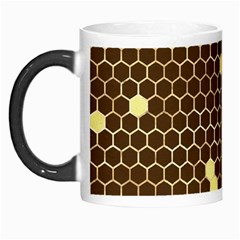 Gold Honeycomb On Brown Morph Mugs by Angelandspot