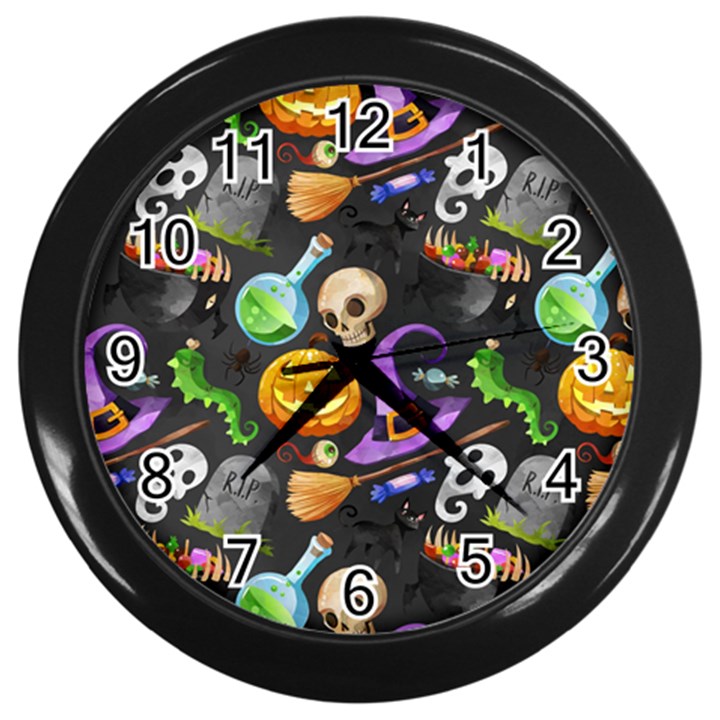 Halloween Wall Clock (Black)