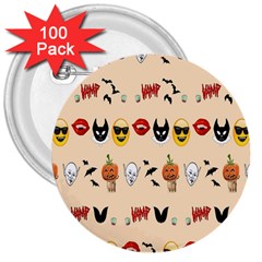 Halloween 3  Buttons (100 Pack)  by Sparkle