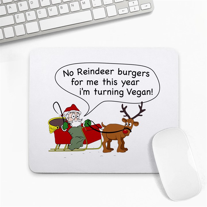 Vegan Santa Large Mousepads