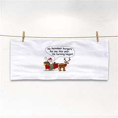 Vegan Santa Hand Towel by CuteKingdom