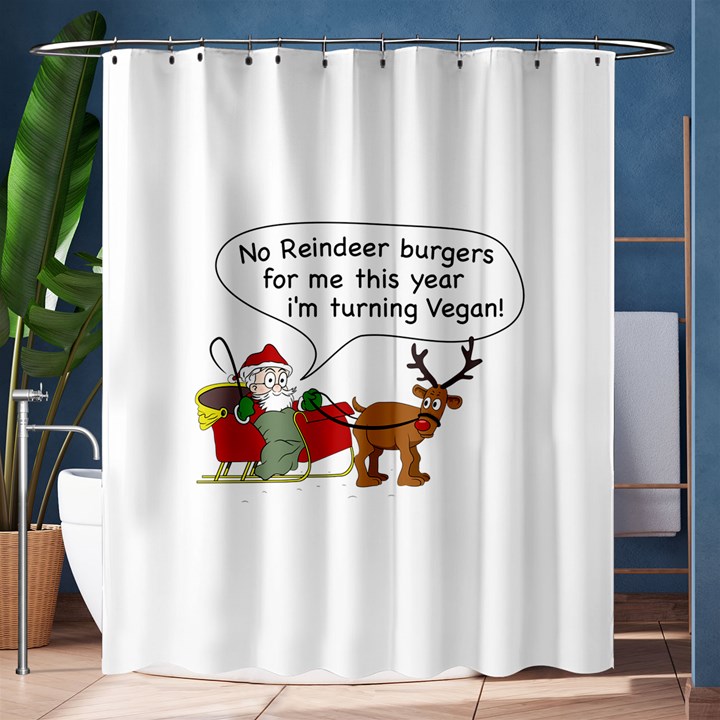 Vegan Santa Shower Curtain 60  x 72  (Medium) 