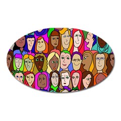 Sisters Oval Magnet by Kritter