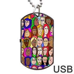 Sisters Dog Tag Usb Flash (two Sides) by Kritter