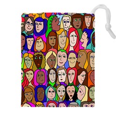 Sisters Drawstring Pouch (4xl) by Kritter