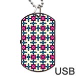 Geometric Dog Tag USB Flash (One Side) Front