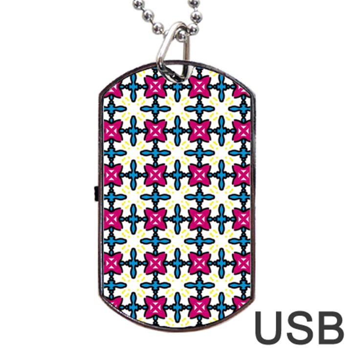 Geometric Dog Tag USB Flash (One Side)