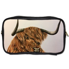 Highland Cow  Giclee Toiletries Bag (two Sides) by ArtByThree