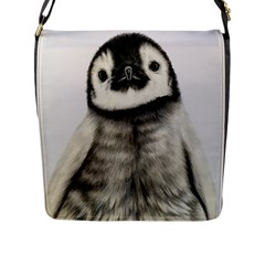 Penguin Chick Flap Closure Messenger Bag (l) by ArtByThree