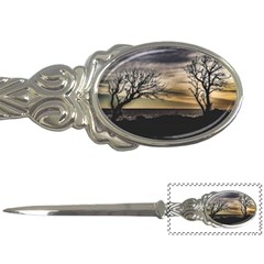 Coastal Sunset Scene At Montevideo City, Uruguay Letter Opener by dflcprintsclothing