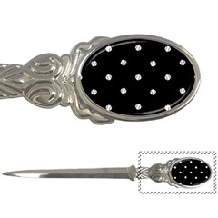 Black And White Baseball Motif Pattern Letter Opener by dflcprintsclothing