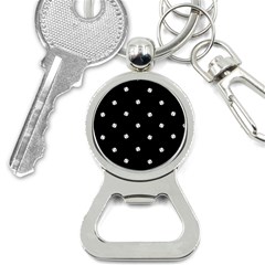 Black And White Baseball Motif Pattern Bottle Opener Key Chain by dflcprintsclothing