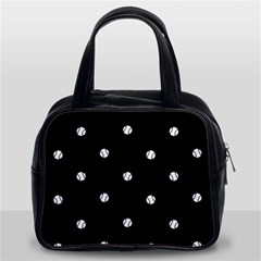 Black And White Baseball Motif Pattern Classic Handbag (two Sides) by dflcprintsclothing