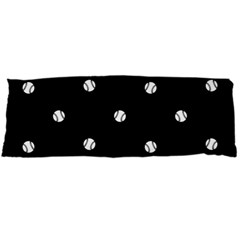 Black And White Baseball Motif Pattern Body Pillow Case (dakimakura) by dflcprintsclothing