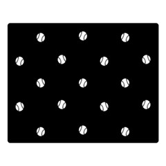 Black And White Baseball Motif Pattern Double Sided Flano Blanket (large)  by dflcprintsclothing