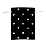 Black And White Baseball Motif Pattern Lightweight Drawstring Pouch (S) Front