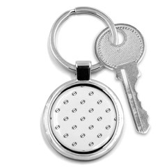 American Football Ball Motif Print Pattern Key Chain (round) by dflcprintsclothing