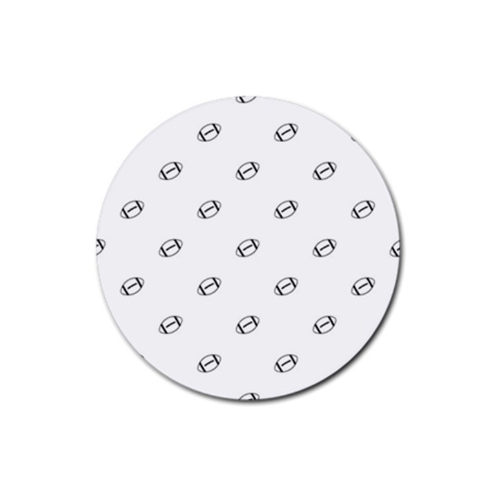 American Football Ball Motif Print Pattern Rubber Round Coaster (4 pack) 