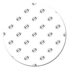 American Football Ball Motif Print Pattern Magnet 5  (round) by dflcprintsclothing