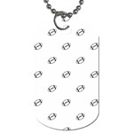 American Football Ball Motif Print Pattern Dog Tag (Two Sides) Front