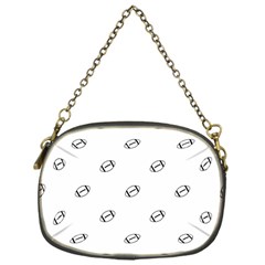 American Football Ball Motif Print Pattern Chain Purse (one Side) by dflcprintsclothing