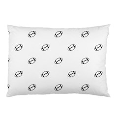 American Football Ball Motif Print Pattern Pillow Case by dflcprintsclothing