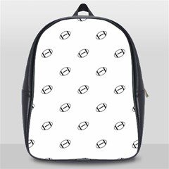 American Football Ball Motif Print Pattern School Bag (large) by dflcprintsclothing