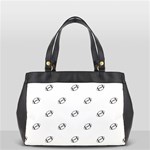 American Football Ball Motif Print Pattern Oversize Office Handbag Front